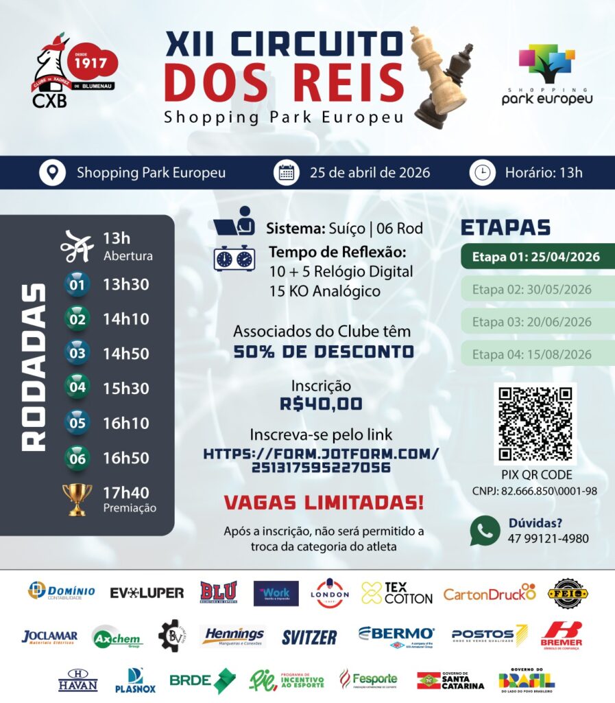 Folder do 12º Circuito dos Reis.